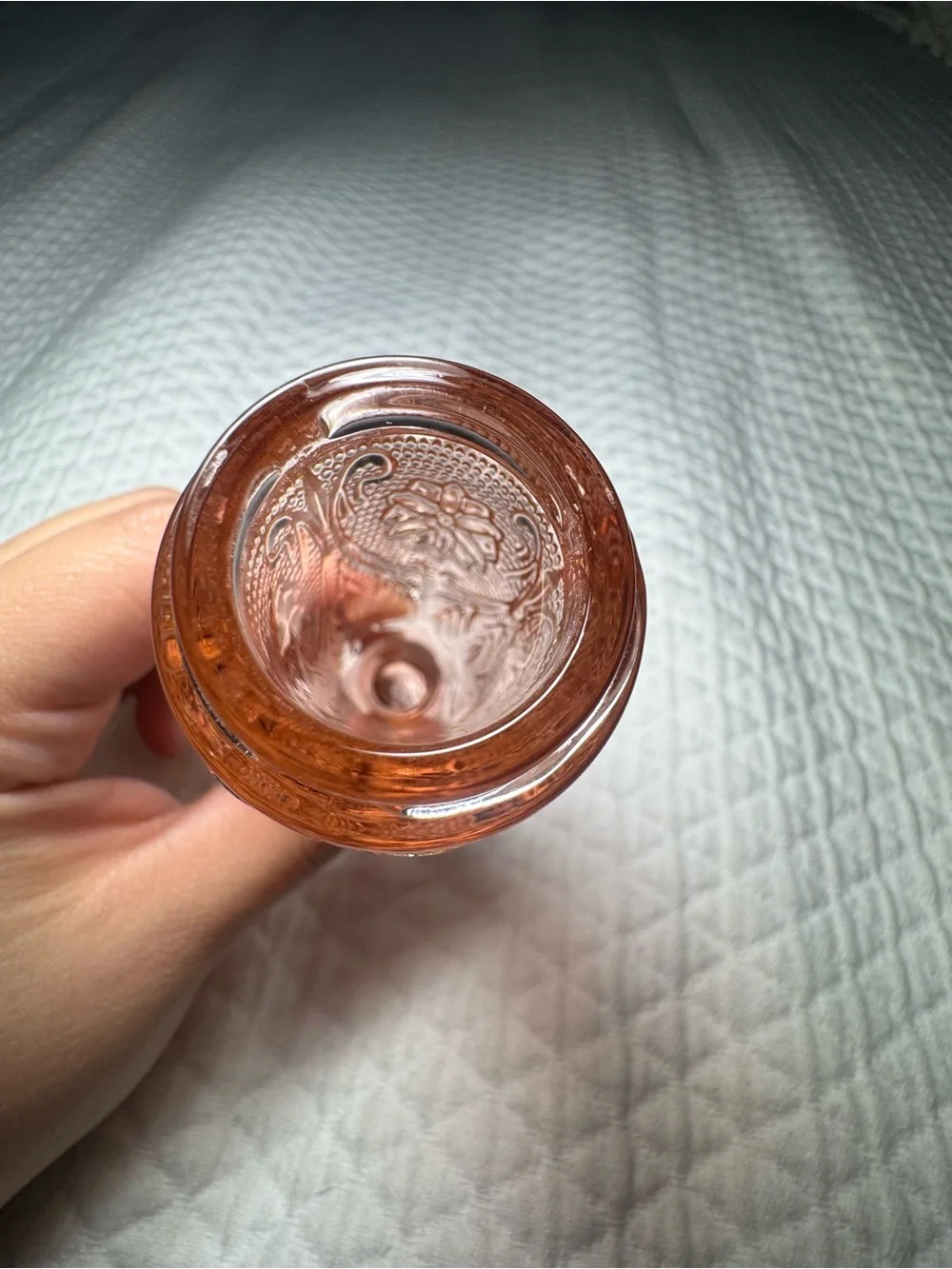 Vintage Tiara Indiana Glass Sandwich Peach Footed Salt Pepper Shaker ONE ONLY